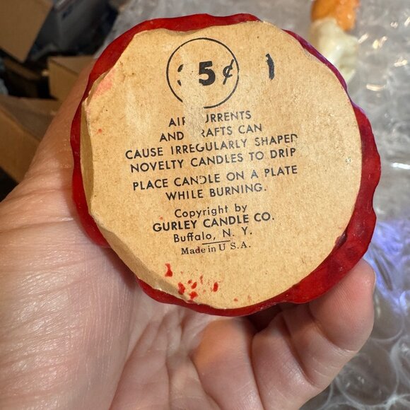 2 Vintage Large Gurley Christmas Choir Girl Boy Candles 5” Red Robe Unburned rea - Picture 9 of 10